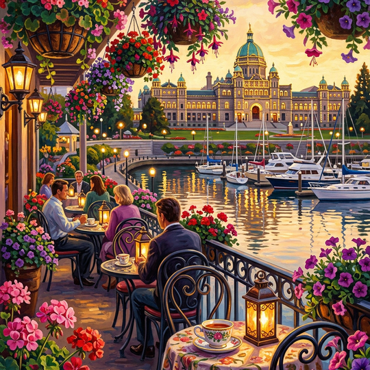Victoria Tearoom Balcony (150 Color Diamond Painting)