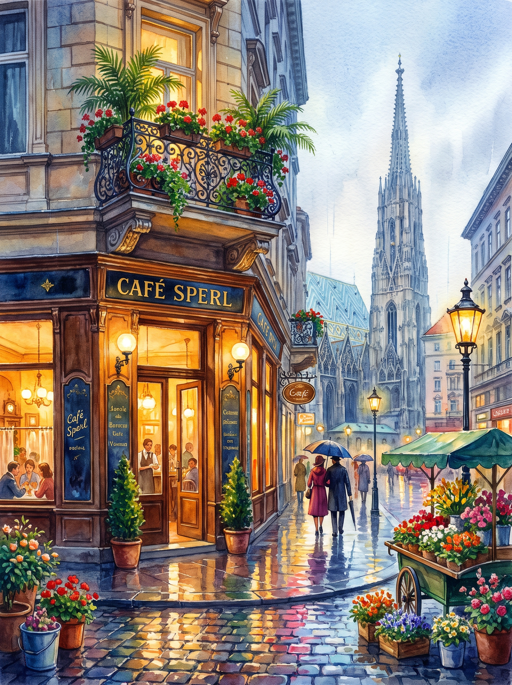 Vienna St Stephens Rainy Café