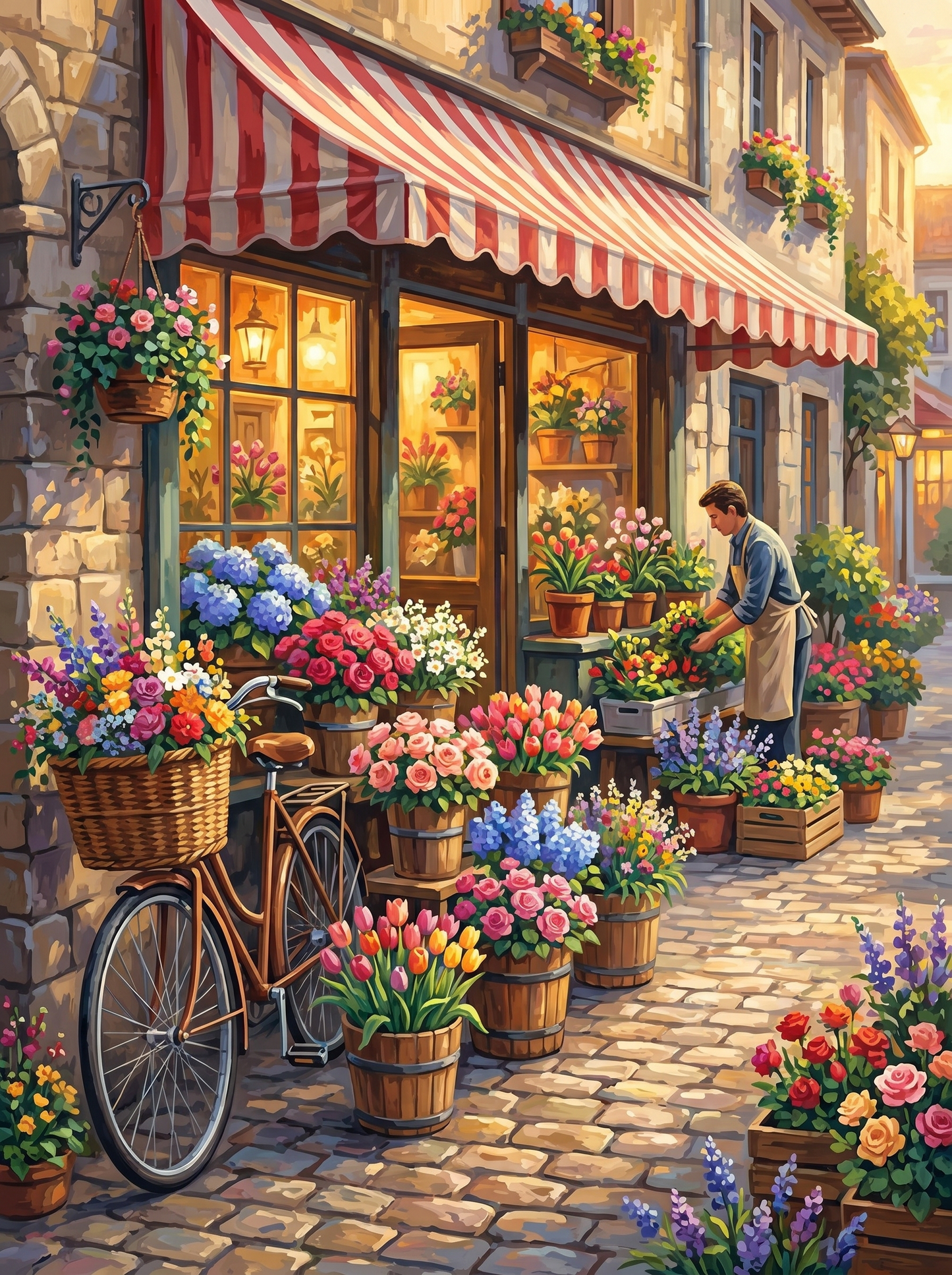 Village Flower Shop (150 Color Diamond Painting)