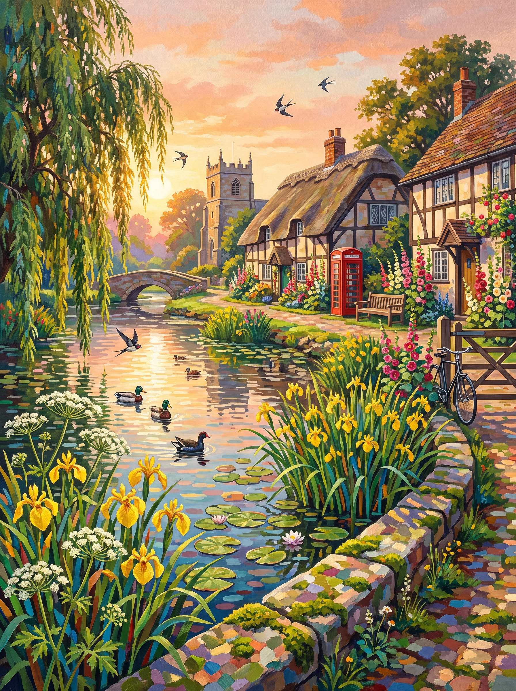 Village Pond Evening