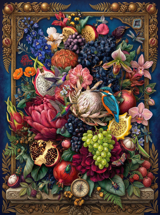 Vintage Botanical Treasures (100 Color Diamond Painting)