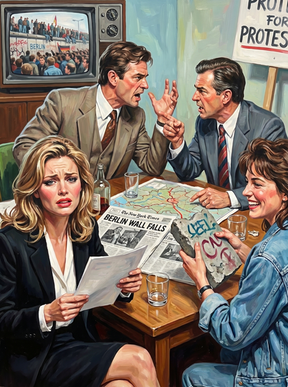 Vintage Newsroom Protest (150 Color Diamond Painting)