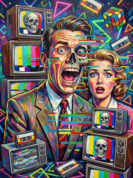 Vintage Television Madness (100 Color Diamond Painting) Diamond Painting kit