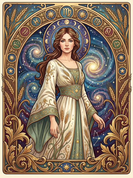 Virgo Wheat Galaxy Maiden (80 Colors) Paint by Numbers kit