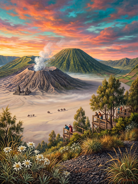 Volcanic Caldera Sunrise