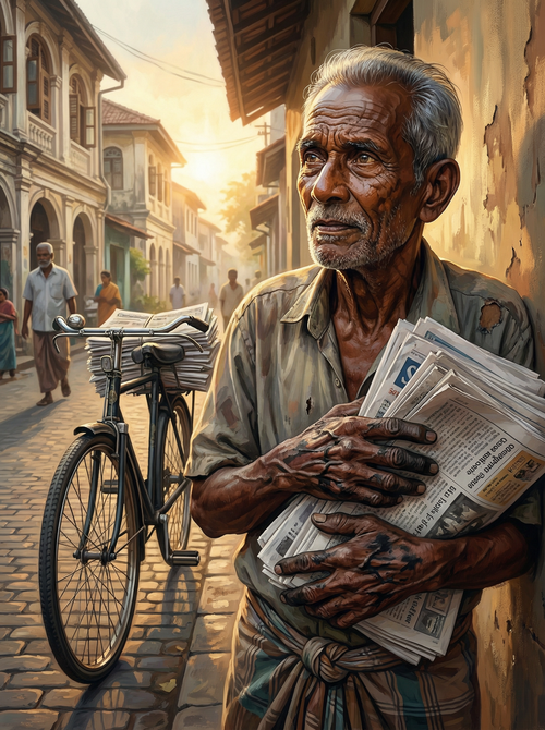 Morning Paper Vendor (Diamond Painting) Diamond Painting kit