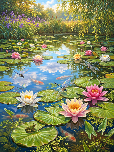 Water Lilies Close