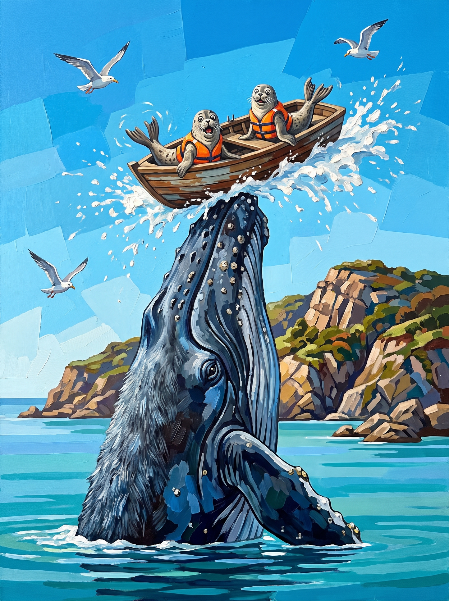 Whale Lifts the Boat