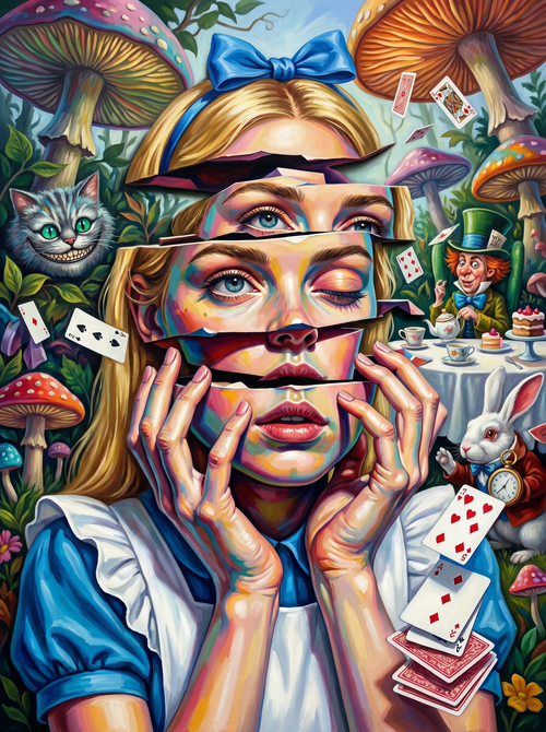 Whimsical Wonderland Girl (100 Color Diamond Painting)