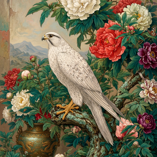 White Falcon Peony Garden