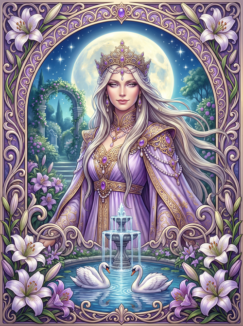 White Lily Swan Queen (80 Colors)