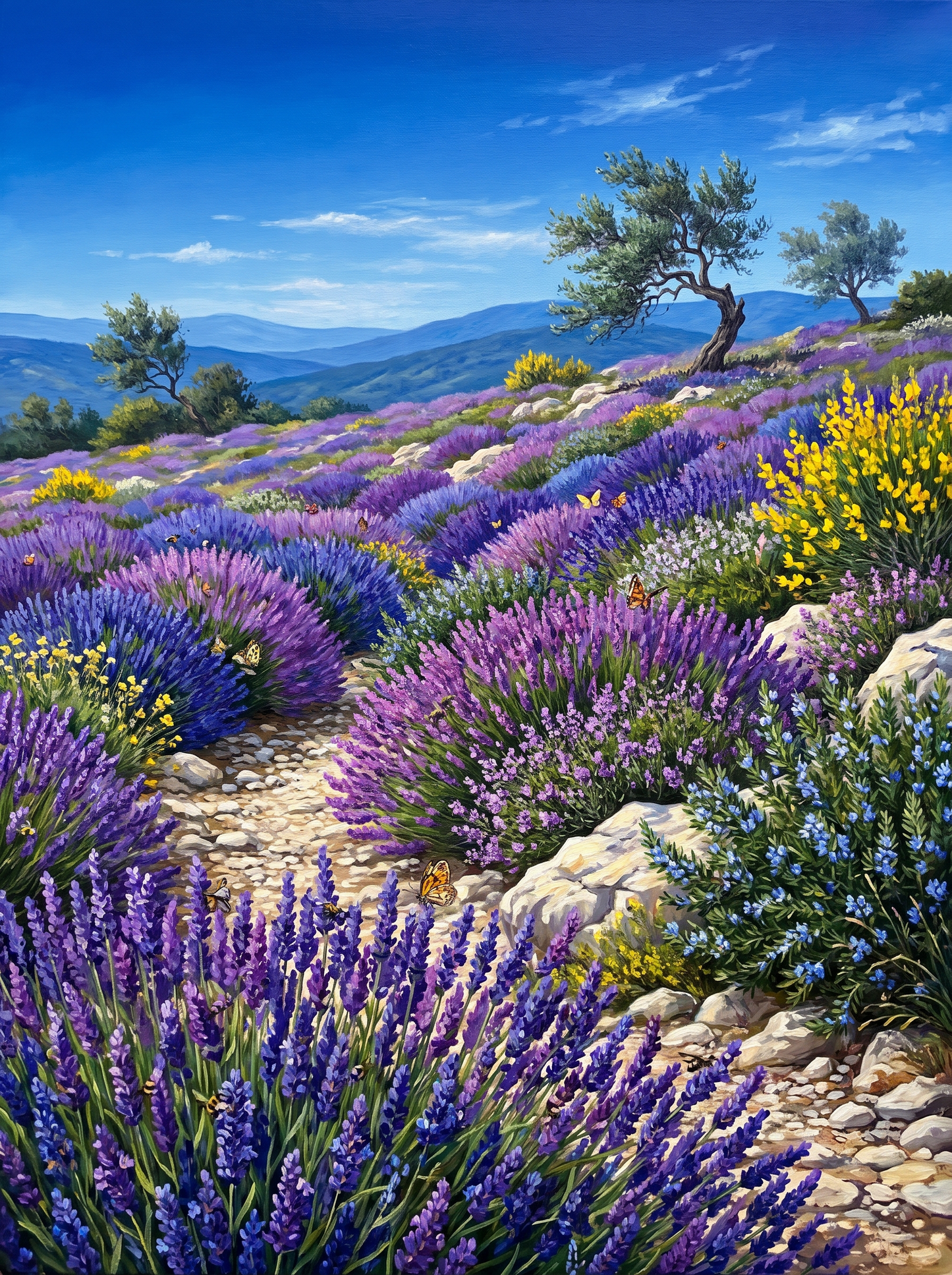 Wild Lavender Hillside