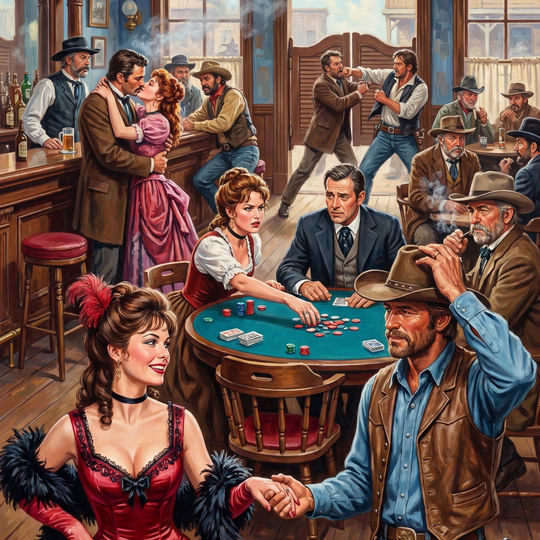 Wild West Saloon Poker (150 Color Diamond Painting)