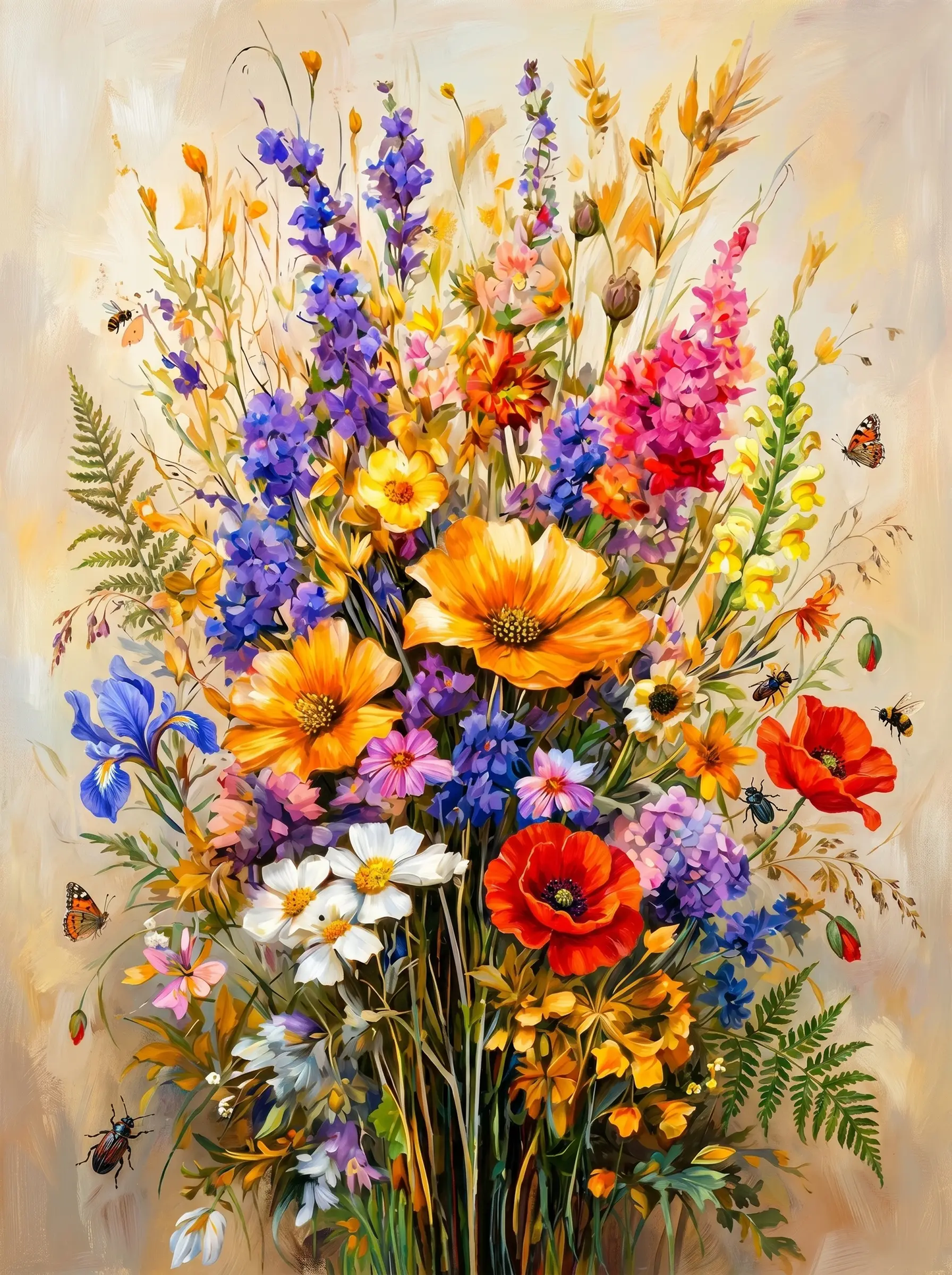 Wildflower Bouquet Colorful (Diamond Painting)