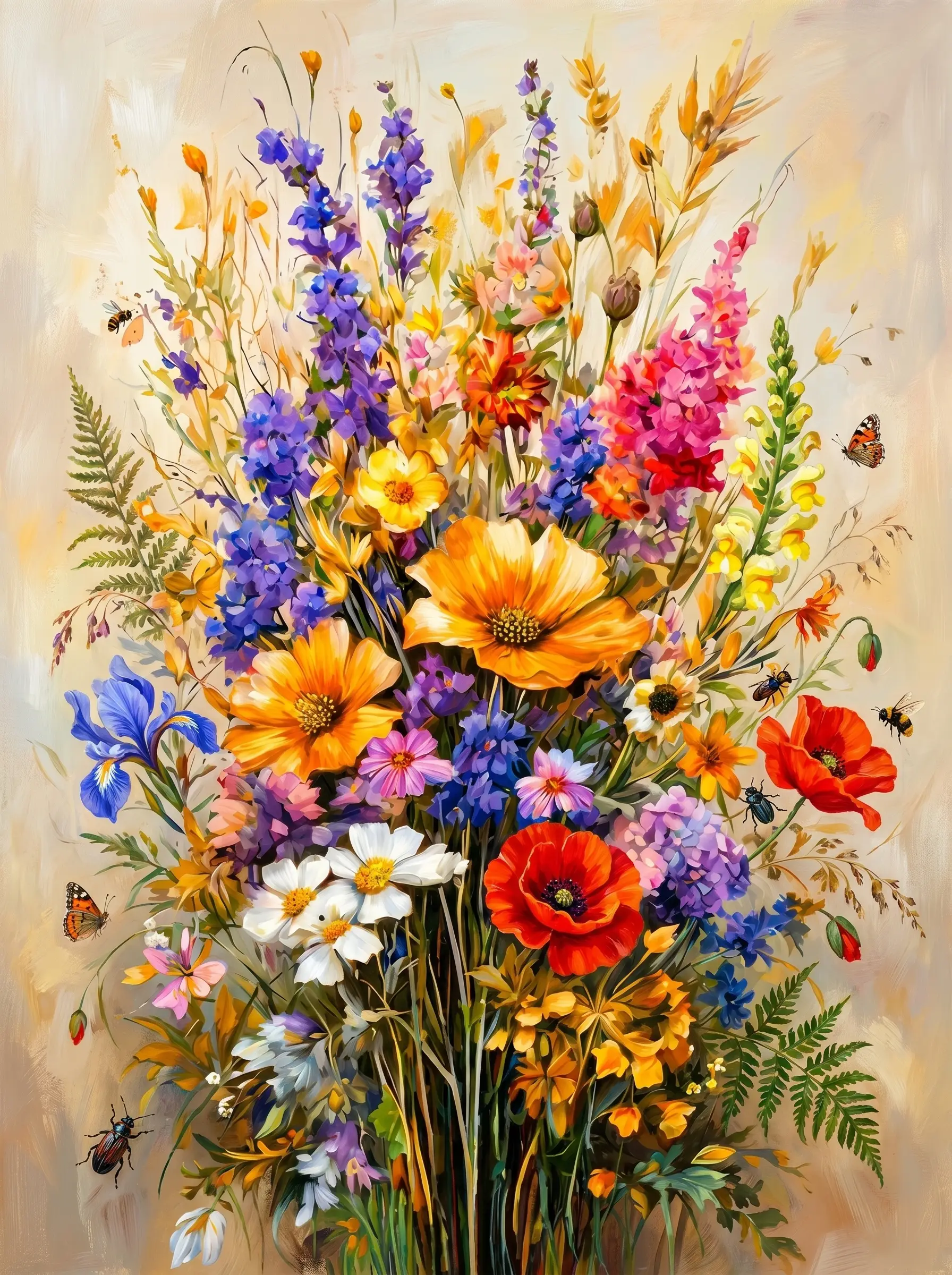 Wildflower Bouquet Colorful (Diamond Painting)