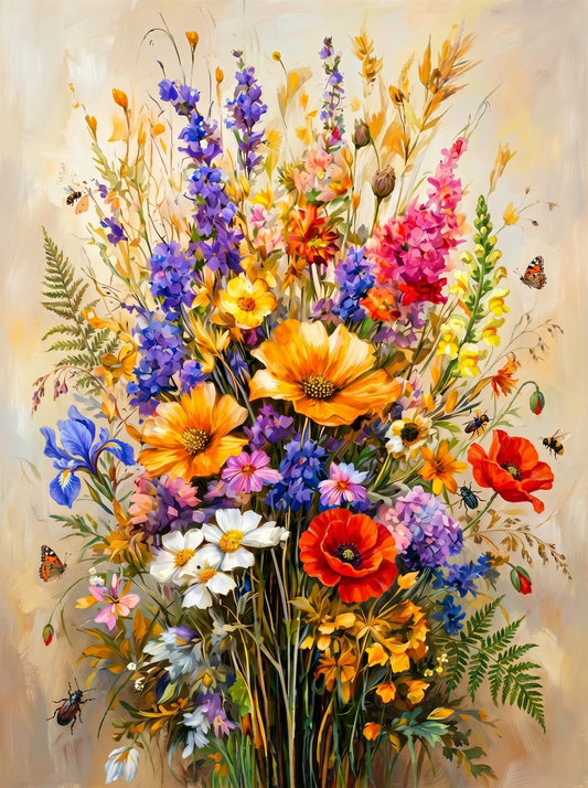 Wildflower Bouquet Colorful (Diamond Painting)