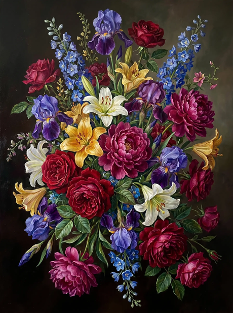 Wildflower Bouquet Vivid (Diamond Painting) Diamond Painting kit