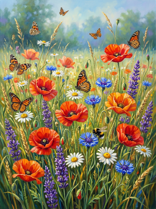 Wildflower Meadow Butterflies (Diamond Painting)