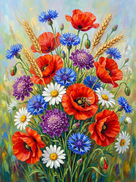 Wildflower Mix Cluster Bright (Diamond Painting)