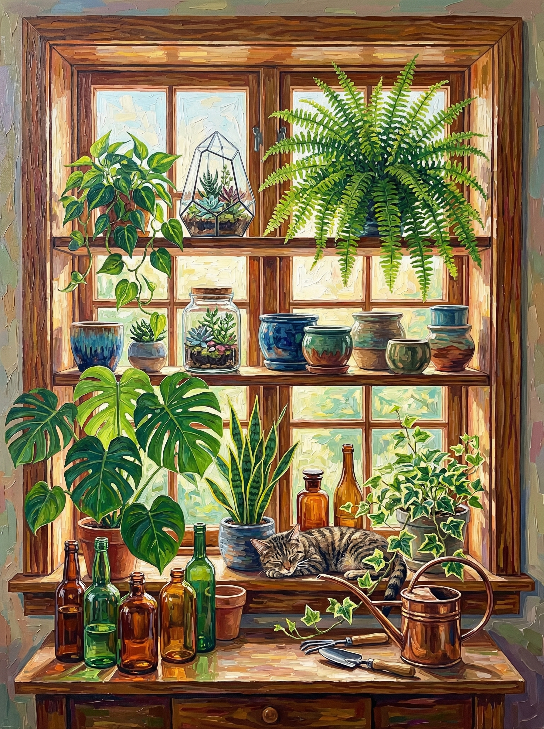Window Garden Plant Display (Diamond Painting) Diamond Painting kit
