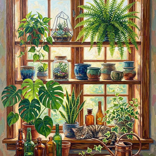 Window Garden Plant Display