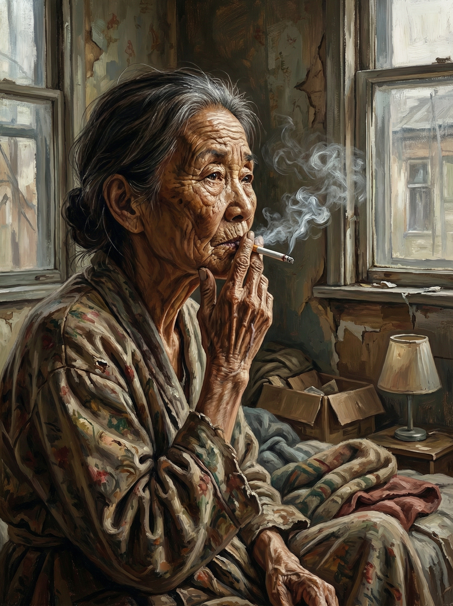 Window Light Cigarette (Diamond Painting) Diamond Painting kit