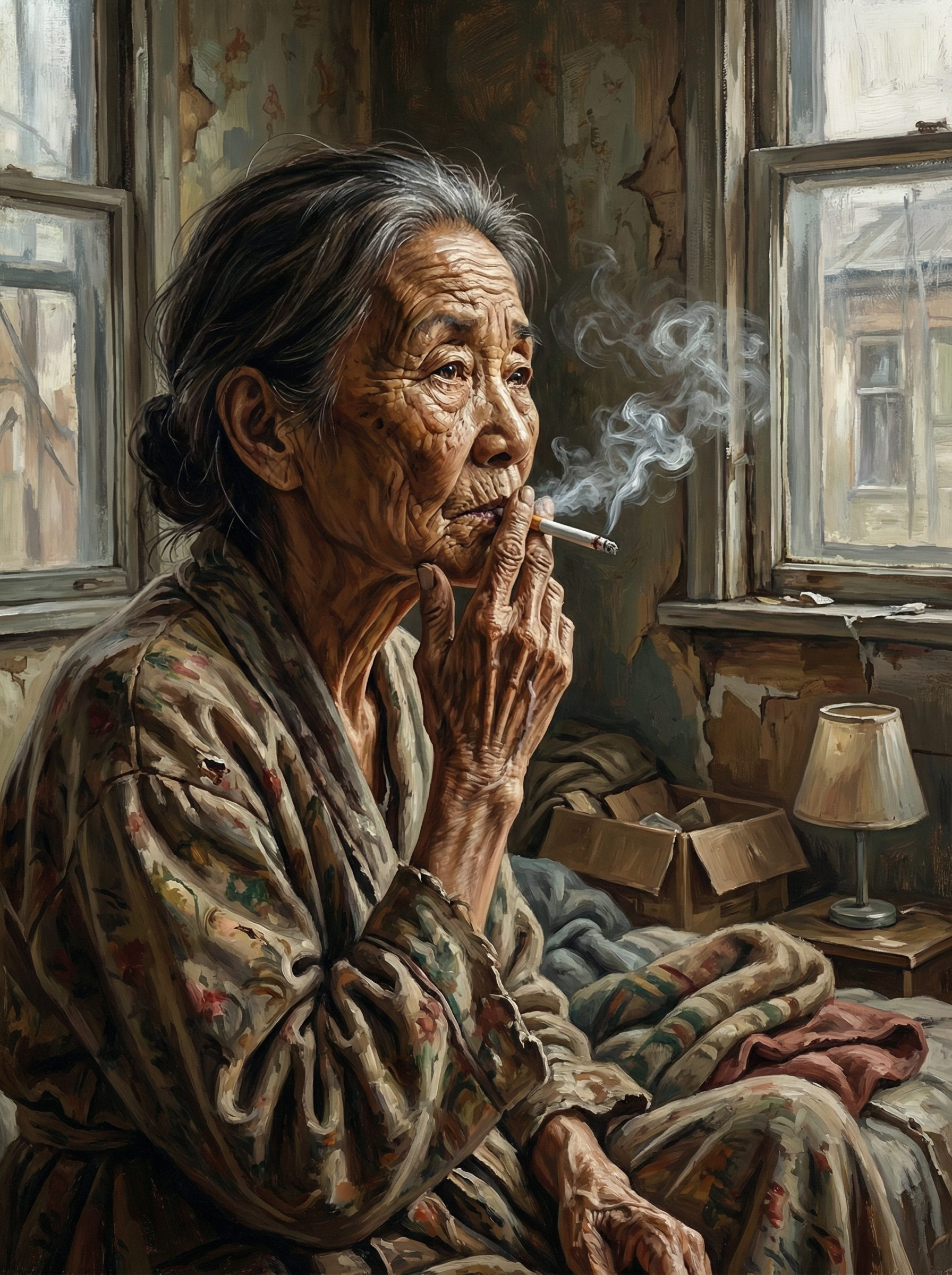 Window Light Cigarette (Diamond Painting) Diamond Painting kit