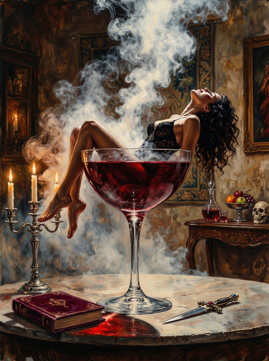 Wine Glass Sophistication (100 Color Diamond Painting)