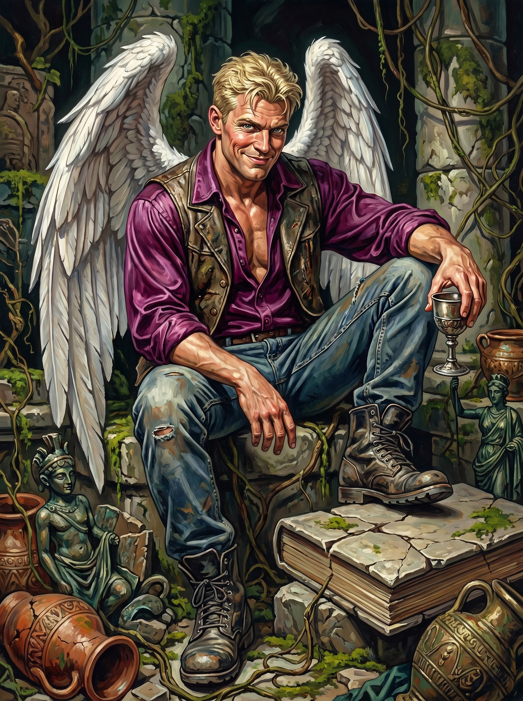 Winged Angel Wanderer (100 Color Diamond Painting) Diamond Painting kit