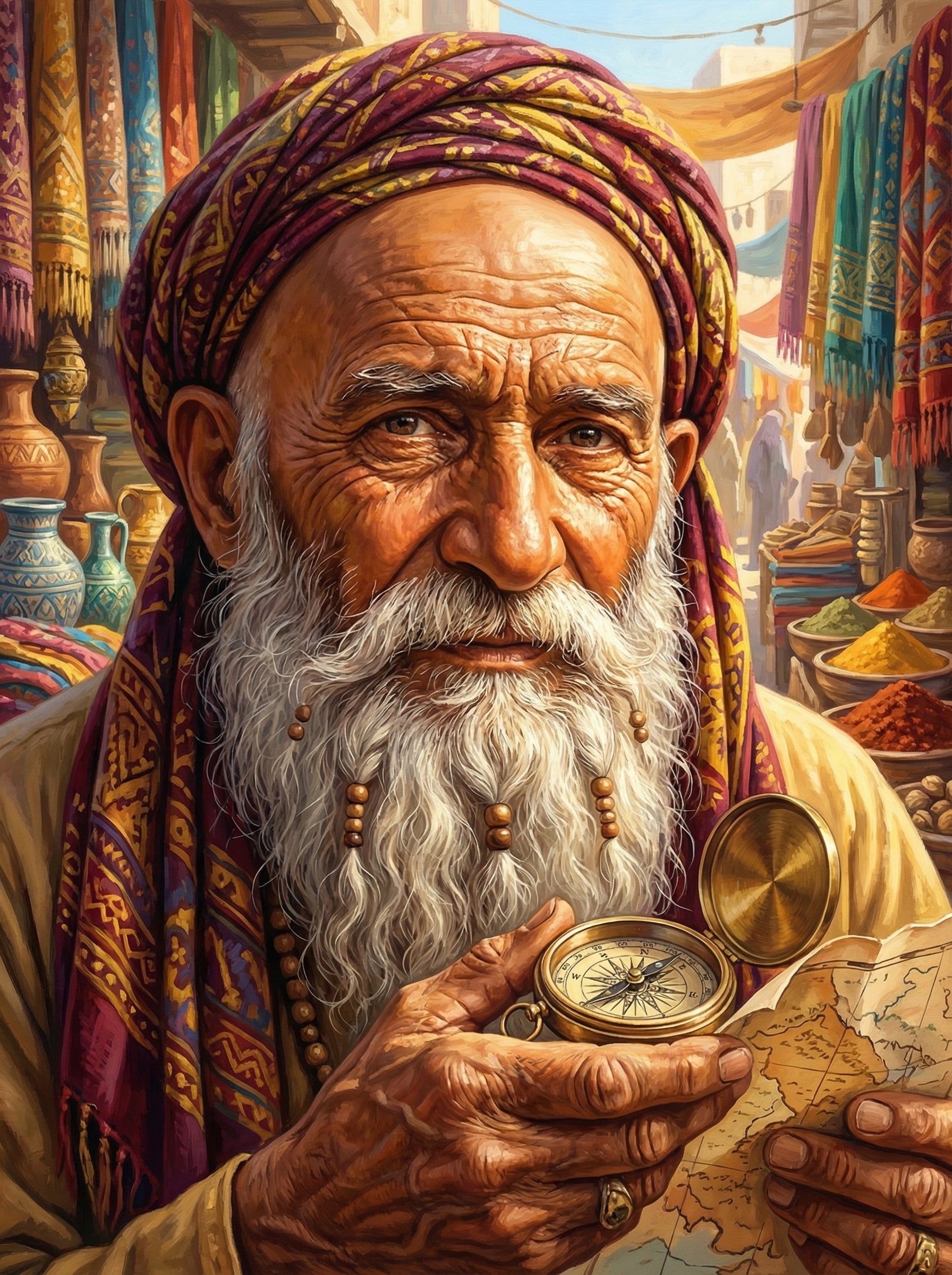 Wise Man With Compass (100 Color Diamond Painting) Diamond Painting kit