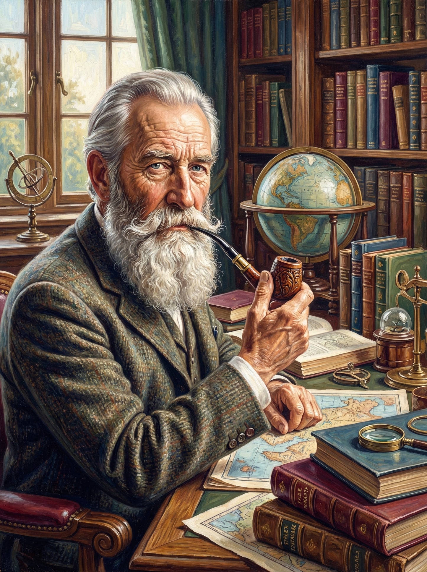 Wise Scholar Study (100 Color Diamond Painting)