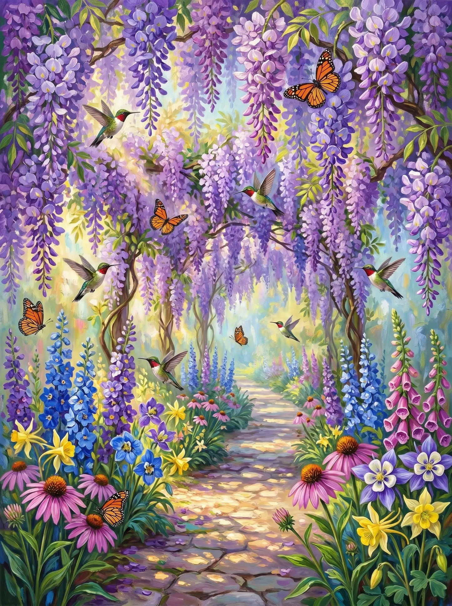 Wisteria Garden Archway (Diamond Painting)