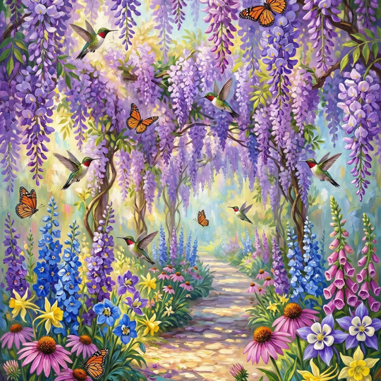 Wisteria Garden Archway (Diamond Painting)