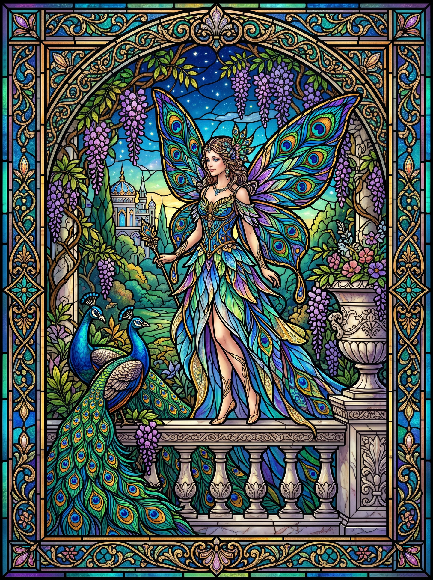 Wisteria Peacock Fairy
