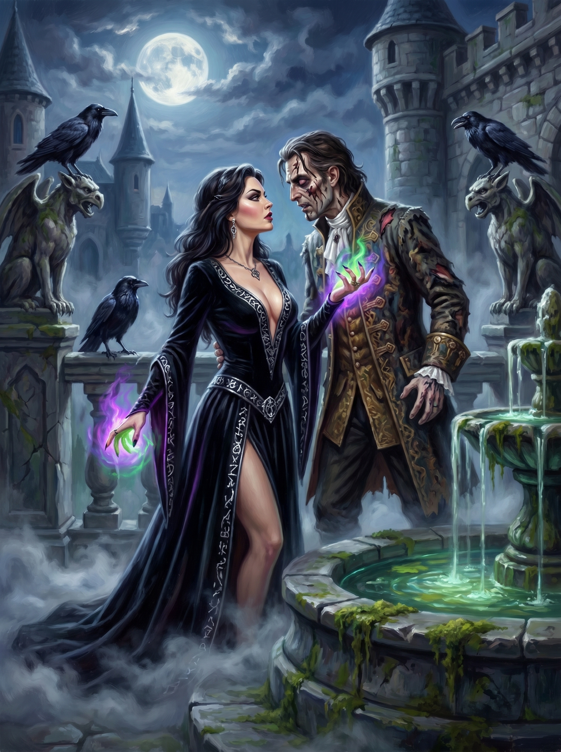 Witch Vampire Castle Courtyard (80 Colors)