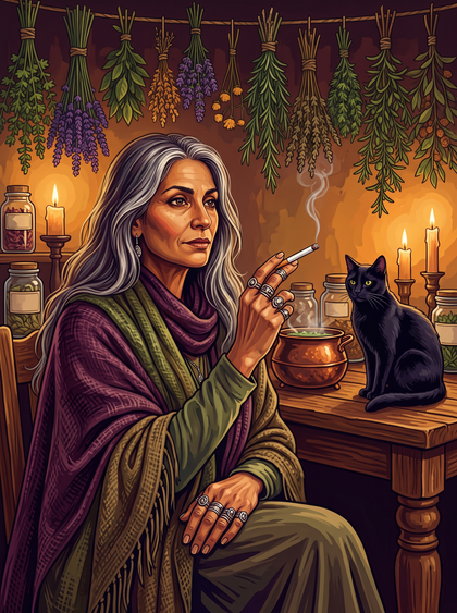 Witchy Silver Shawls
