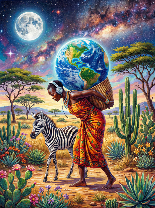 Burden of the Earth (150 Color Diamond Painting)