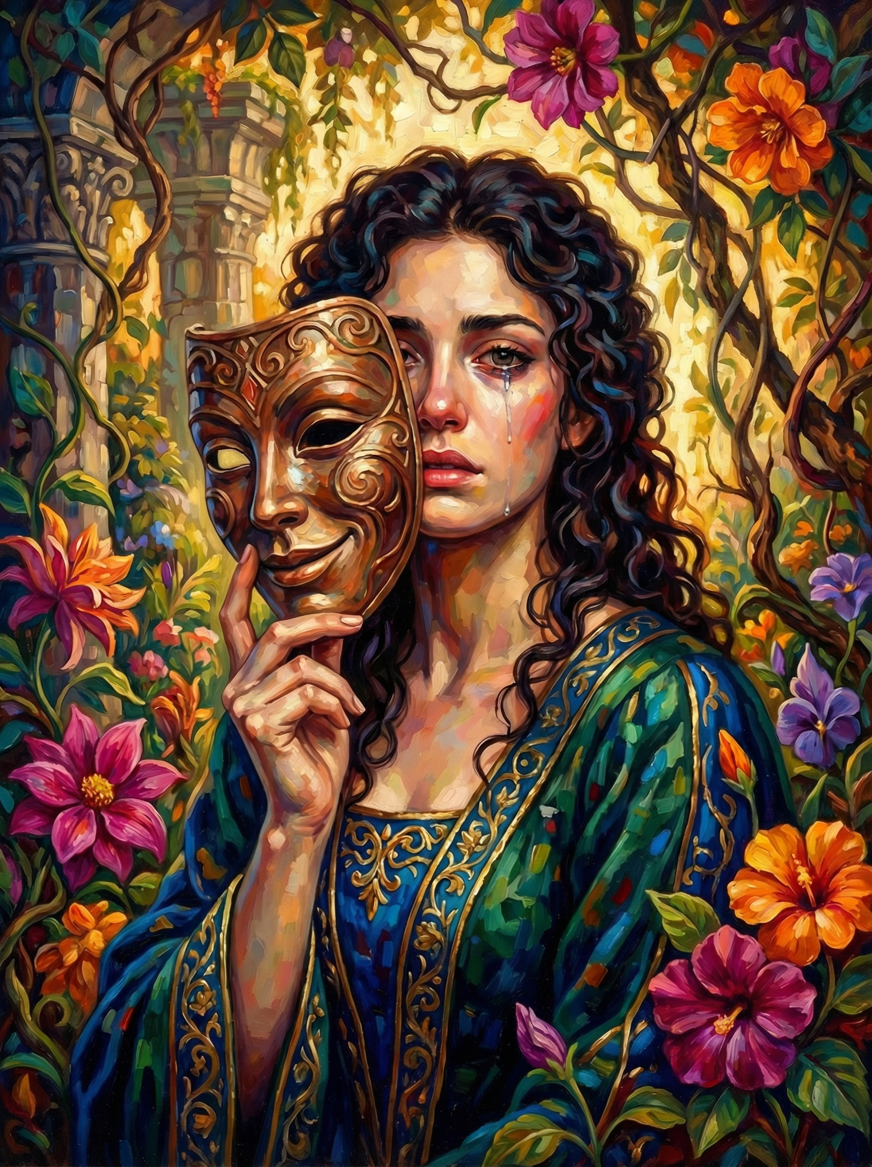 One Tear Past Pretending (100 Color Diamond Painting)