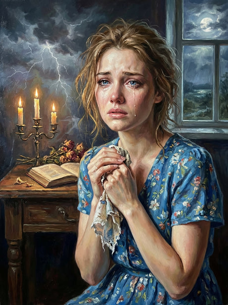 Woman Storm Window Prayer (100 Color Diamond Painting) Diamond Painting kit