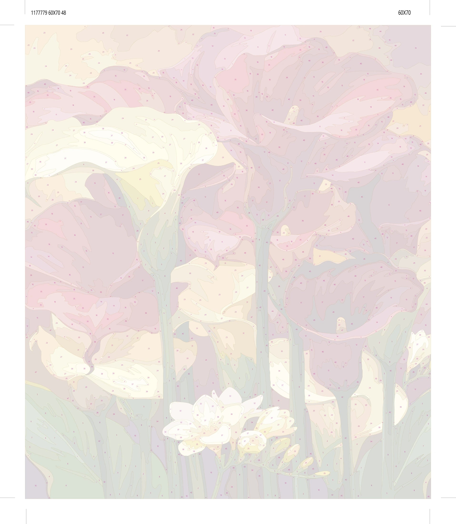 Colored Sunset Calla Bloom numbered canvas
